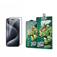 Apple iPhone 15 Pro Go Des 9D Full Cover Temperli Cam Ekran Koruyucu