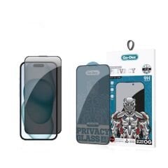 Apple iPhone 15 Plus Go Des 9D Full Cover Privacy Temperli Cam Ekran Koruyucu