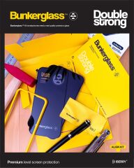 iPhone 16 Pro Uyumlu BUNKERGLASS DOUBLE STRONG HAYALET CAM EKRAN KORUYUCU