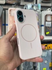 iPhone 16 Uyumlu Lansman Kılıf İçi Süet Pembe Renk
