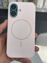 iPhone 16 Uyumlu Lansman Kılıf İçi Süet Pembe Renk