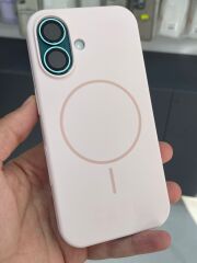 iPhone 16 Uyumlu Lansman Kılıf İçi Süet Pembe Renk