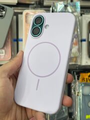 iPhone 16 Uyumlu Lansman Kılıf İçi Süet Mor Renk