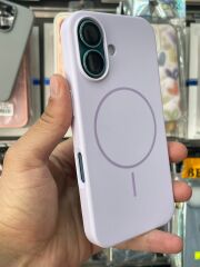 iPhone 16 Uyumlu Lansman Kılıf İçi Süet Mor Renk