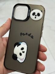iPhone 15 Uyumlu Ayıcık 3D Baskılı Yanları Slikon Kılıf