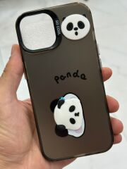 iPhone 15 Uyumlu Ayıcık 3D Baskılı Yanları Slikon Kılıf