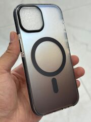 iPhone 15 Uyumlu Buzlu Mat Sararmaz Slikon Kılıf Magsafe Uyumlu
