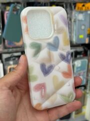 Apple iPhone15 Pro Uyumlu Kalp Desenli Slikon Kılıf