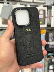 Apple iPhone 15 Pro Uyumlu Siyah 3D Baskılı Slikon Kılıf