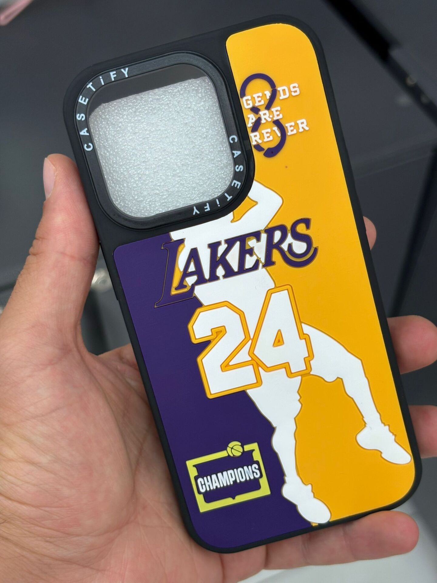 Apple iPhone 15 Pro Uyumlu Lakrs Kılıf 3 D Basklılı