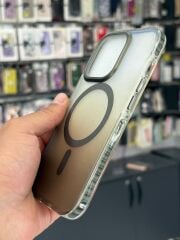 Apple iPhone 15 Pro Uyumlu Yarı Kahve Mat Koruma Üst Seviye Kılıf Slikon