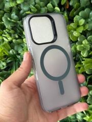 Apple iPhone 15 Pro Uyumlu Gri Mat Koruma Üst Seviye Kılıf