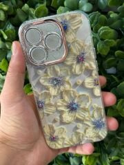 Apple iPhone 15 Pro Uyumlu Desenli Kamera Korumalı Slikon Kılıf