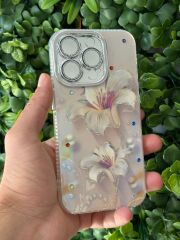 Apple iPhone 15 Pro Uyumlu Desenli Kamera Korumalı Slikon Kılıf
