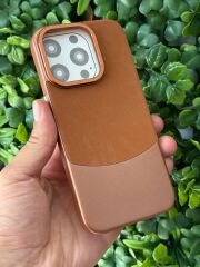 Apple iPhone 15 Pro Uyumlu Üstü Kadife Nubuk Altı Sert Kılıf