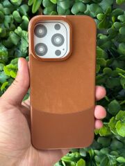 Apple iPhone 15 Pro Uyumlu Üstü Kadife Nubuk Altı Sert Kılıf