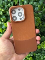 Apple iPhone 15 Pro Uyumlu Üstü Kadife Nubuk Altı Sert Kılıf