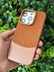 Apple iPhone 15 Pro Uyumlu Üstü Kadife Nubuk Altı Sert Kılıf