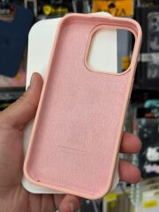 Apple iPhone 15 Pro Uyumlu Pembe Lansman Logolu içi Süet Kılıf