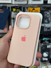 Apple iPhone 15 Pro Uyumlu Pembe Lansman Logolu içi Süet Kılıf