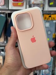 Apple iPhone 15 Pro Uyumlu Pembe Lansman Logolu içi Süet Kılıf