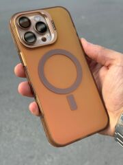 iPhone 16 Pro Max Kılıf – Magsafe Destekli, Standlı, Mika Arka, Çöl Rengine Uyumlu