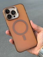 iPhone 16 Pro Max Kılıf – Magsafe Destekli, Standlı, Mika Arka, Çöl Rengine Uyumlu