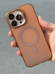 iPhone 16 Pro Max Kılıf – Magsafe Destekli, Standlı, Mika Arka, Çöl Rengine Uyumlu