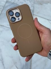 iPhone 16 Pro Max Kalın Kılıf – Çöl Titanyum Rengine Uyumlu, Magsafe Destekli, Süet İç Kaplama