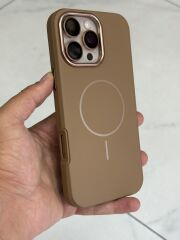 iPhone 16 Pro Max Kalın Kılıf – Çöl Titanyum Rengine Uyumlu, Magsafe Destekli, Süet İç Kaplama