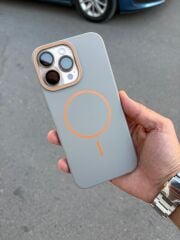 iPhone 16 Pro Max Gri Magsafe Kılıf – Sert Mika, Şık ve Dayanıklı