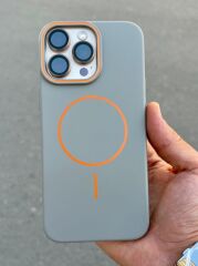 iPhone 16 Pro Max Gri Magsafe Kılıf – Sert Mika, Şık ve Dayanıklı