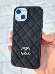 iPhone 13 ve 14 Uyumlu  CC Kılıf – Süet İç Kaplama, Kadifemsi Arka Yüzey Siyah