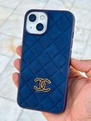 iPhone 13 ve 14 Uyumlu  CC Kılıf – Süet İç Kaplama, Kadifemsi Arka Yüzey Lacivert