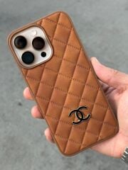 iPhone 16 Pro Max Uyumlu CC Kılıf – Süet İç Kaplama, Kadifemsi Arka Yüzey Kahverengi
