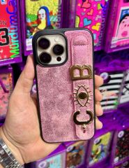 Harfli Tutamaçlı ENA Kılıf ( PEMBE ) Kişiye Özel Şık Koruma - iPhone 16 Pro Max Uyumlu