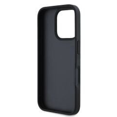 Guess Orjinal Lisanslı iPhone 16 Pro Max Kılıf – PU Deri 4G Desenli Üçgen Logolu Kapak