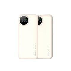 Recci RPB-P48 10000mAh Powerbank Beyaz – PD 20W Hızlı Şarj, 22.5W Çıkış, LED Ekranlı Taşınabilir Şarj Cihazı