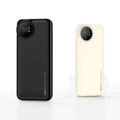 Recci RPB-P48 10000mAh Powerbank Beyaz – PD 20W Hızlı Şarj, 22.5W Çıkış, LED Ekranlı Taşınabilir Şarj Cihazı