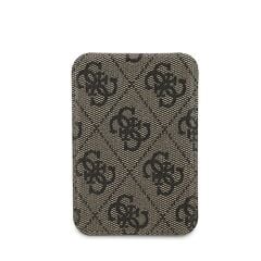 Guess Orjinal Lisanslı PU Deri 4G Desenli Metal Logolu Standlı Manyetik Kartlık KAHVERENGİ