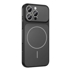 iPhone 15 Pro Max Uyumlu 17 Pro Max Görünümlü Dönüşüm Kılıfı | Magsafe Özellikli Premium Kapak - SİYAH RENK