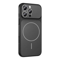iPhone 16 Pro Max Uyumlu 17 Pro Max Görünümlü Dönüşüm Kılıfı | Magsafe Özellikli Premium Kapak - SİYAH RENK