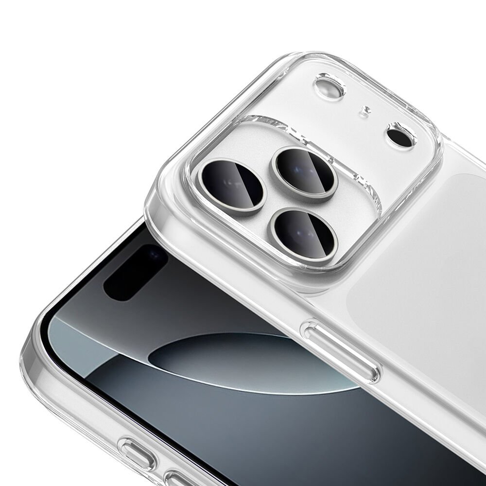 iPhone 17 Pro için Sararmayan Sert Şeffaf Kılıf