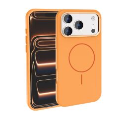 iPhone 17 Pro Çizilince Silinebile MagSafe Uyumlu Silikon Kılıf Metal Kamera Çerçeveli Darbe Koruyucu