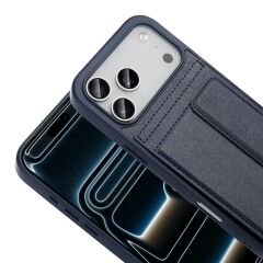 iPhone 17 Pro Max Standlı Kartlıklı PU Deri Telefon Kılıfı | Kılıfcım.com (LACİVERT)