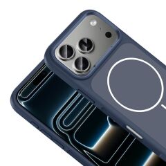 iPhone 17 Pro Max REMMO Slikon MagSafe Uyumlu Kılıf (LACİVERT) | Kılıfcım.com