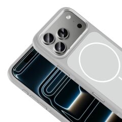 iPhone 17 Pro REMMO Slikon MagSafe Uyumlu Kılıf (GÜMÜŞ) | Kılıfcım.com