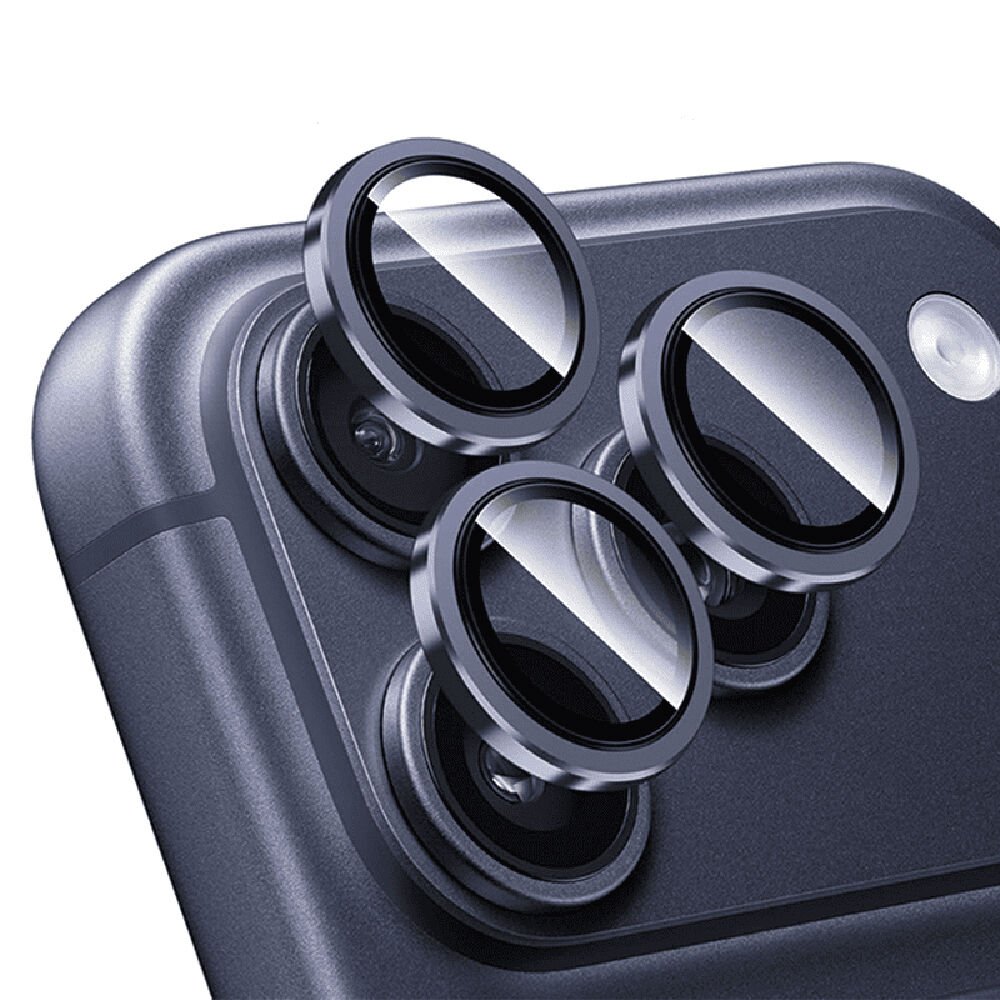 iPhone 17 Pro Max için Zore CL-12 Kamera Lens Koruyucu (LACİVERT) Safir Cam Parmak İzi Bırakmayan Lens Koruma | Kılıfcım.com CL-12