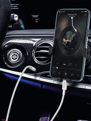 Type-C Girişli AUX Kablosu 1.2 Metre 3.5mm to Type-C (USB-C) Düğümlenmez Premium Aux Ses Kablosu