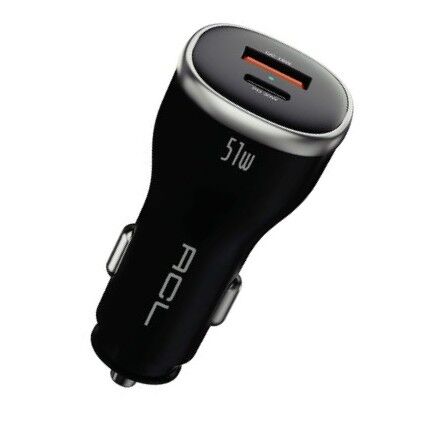 Araç İçin 51W Süper Hızlı Araç Şarj Cihazı – Çift Portlu PD 30W / PPS 33W + QC 3.0 18W